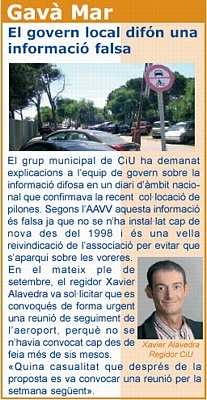 Not&iacute;cia publicada al n&uacute;mero 9 de la publicaci&oacute; PARLEM-NE (CiU Gav&agrave;)